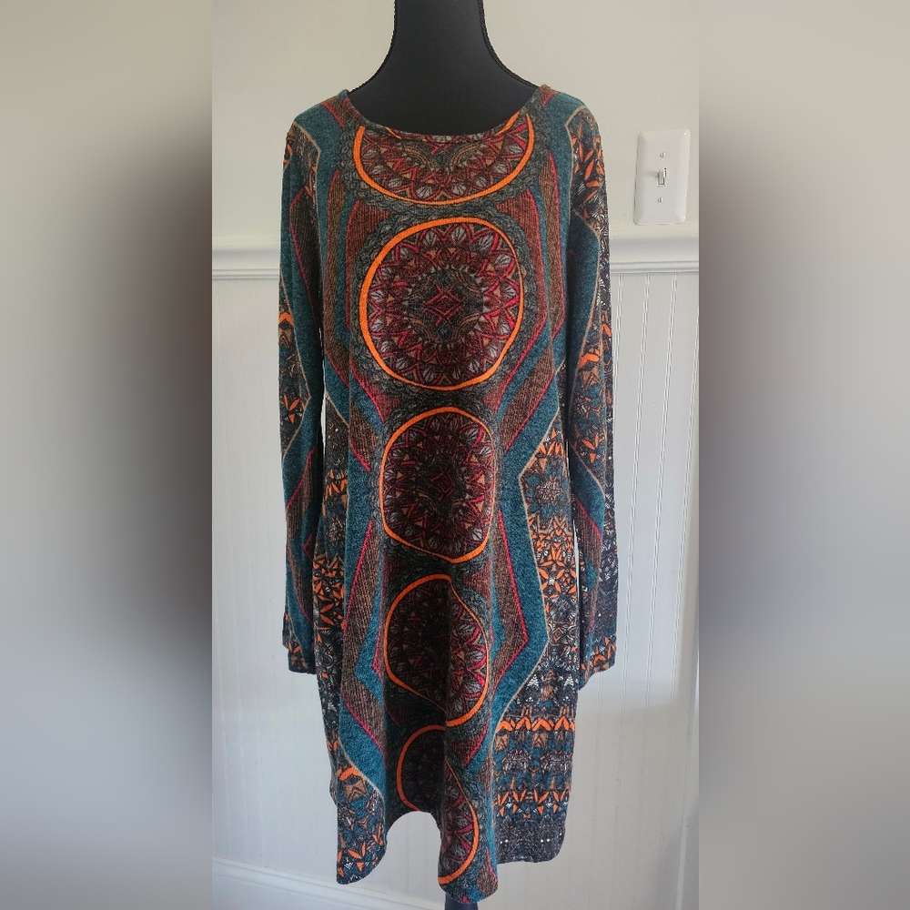 Aryeh Multicolor Geometric Pattern Dress XL